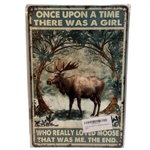 Golden Era 12X8 Distressed Metal Sign Once Upon A Time There Was A Girl NEW